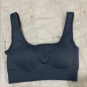 padded ribbed sports bra